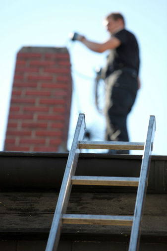 man on roof